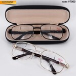 Очки большие мужские металлические с флексами Vizzini V7003-ФУТЛЯР