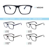 Plastic acetate eyeglasses frame with spring hinges WD2243