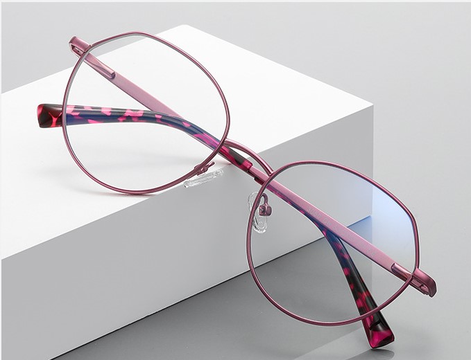 Red lady's nets metal blue blocker frames for glasses MORE 3050