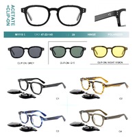 Оправа пластиковая из материала ацетат + насадка поляризационная солнцезащитная (клипон) Big City M1115S