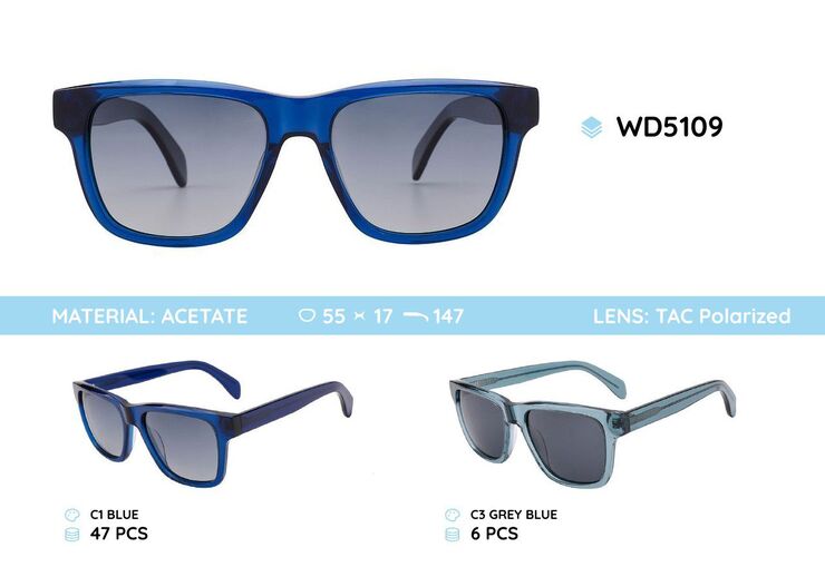 Plastic acetate frames polarized sunglasses WD5109