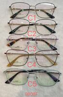 Metal frame for glasses with spring hinges 9808F