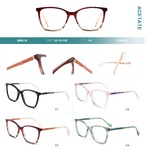 Combined frames for glasses, acetate + metal, with spring hinges Big City JB6014