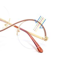 Metal glasses with blue light and UV protection 9744-GT