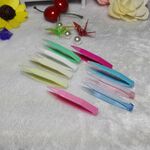 Tweezers, length 6 cm, with silicone tips, for working with contact lenses, assorted colors QZ-1-2, order from 100 pieces
