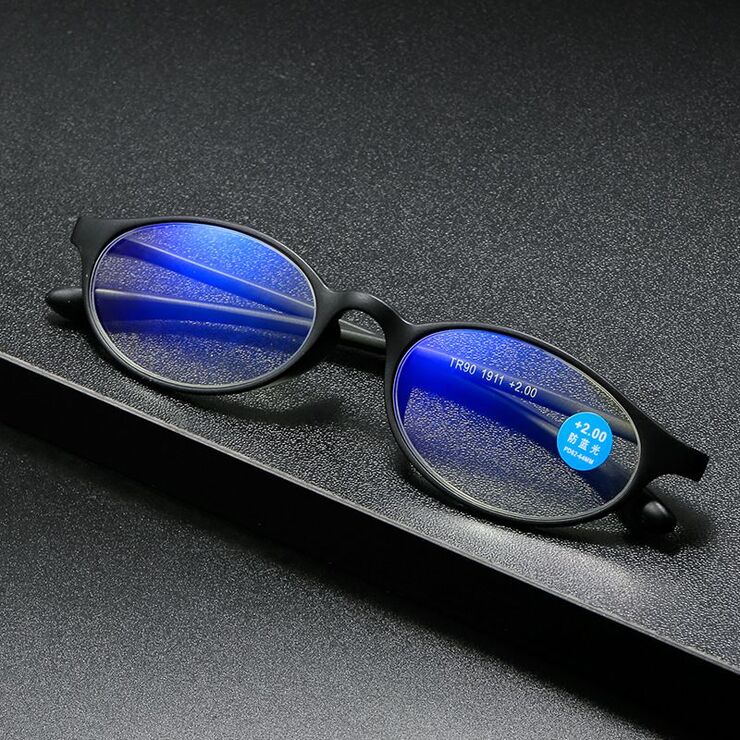 TR90 glasses for reading with Blue ray cut protection, diopters from +1.00 to +4.00, RMC=62-64, TR1911