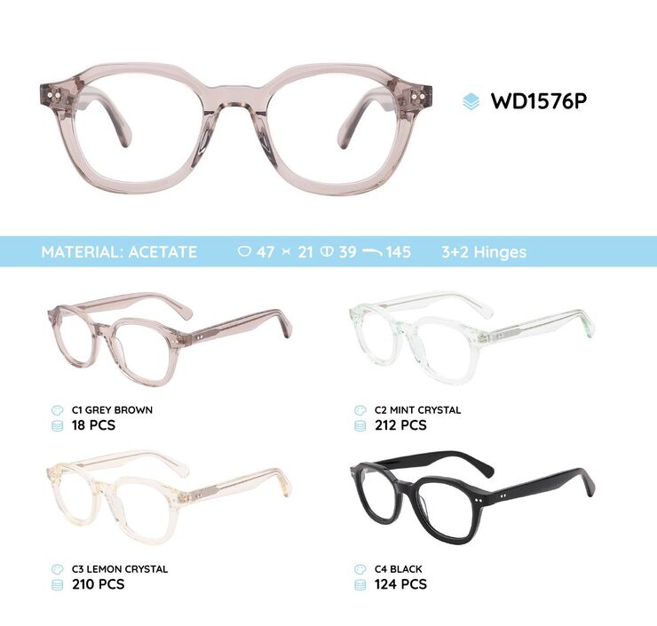 Plastic acetate eyeglasses frame WD1576P