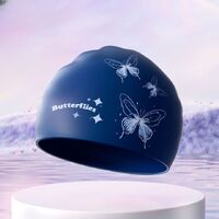 Silicone waterproof swimming cap for adults GJ002-YU