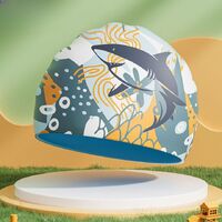 Silicone waterproof swimming cap for kids GJ003-YU