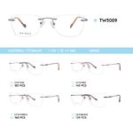 Оправа металлическая титановая безободковая TW3009