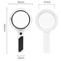 Magnifier with universal backlight, magnifying glass with handle 2265+50-XX, diameter: 65 mm, magnification: 8X
