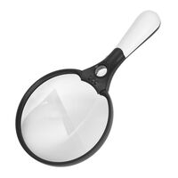 Magnifier with universal backlight, magnifying glass with handle 607B新款-XX, diameter 127 mm, magnification: 2Х, 4Х, 25Х