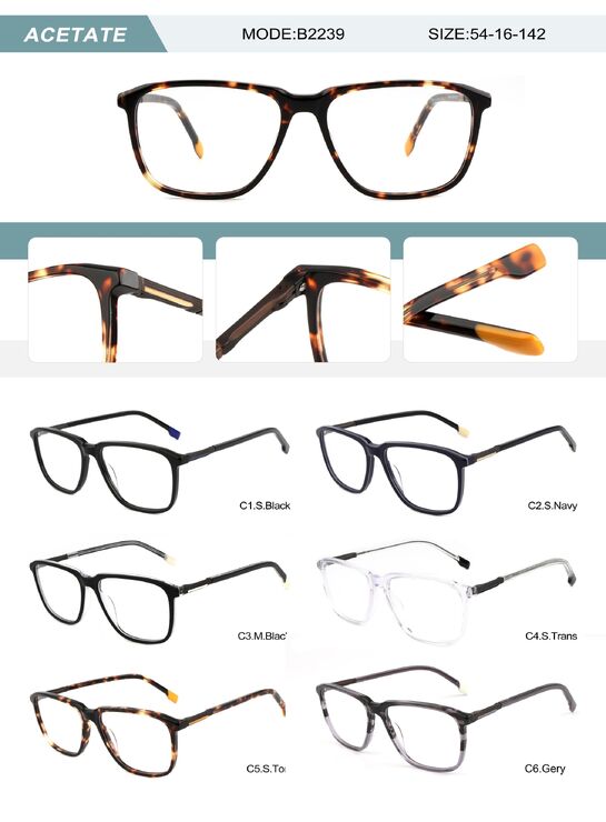 Оправа пластиковая из ацетата мужская с флексом B2239-DA