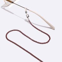 Bordo-colored metal non-slip chain, for glasses and masks GL1437