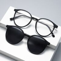 Оправа пластиковая TR90/PC + комплект из 5 поляризационных солнцезащитных насадок (клипон) на магните + кожаная сумка El Dorado EL2377