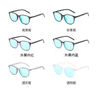 Blue Block plastic glasses with blue light protection for colorblind people, with case KY6008-8色盲片