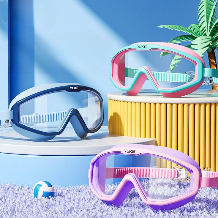 Swimming waterproof anti-fog goggles for kids (3-15 years), with box and bag type, 6006-YU
