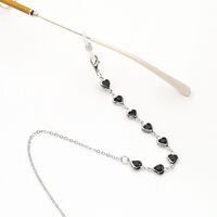 Metal non-slip chain, with heart, for glasses and masks GL1856
