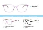 Plastic acetate eyeglasses frame for women with spring hinges WD1521
