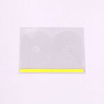 Липкий сегмент (липучки, слиперы, противоскользящие накладки) для линз, прозрачные с жёлтой кромкой, поливинилхлорид, 1000 штук