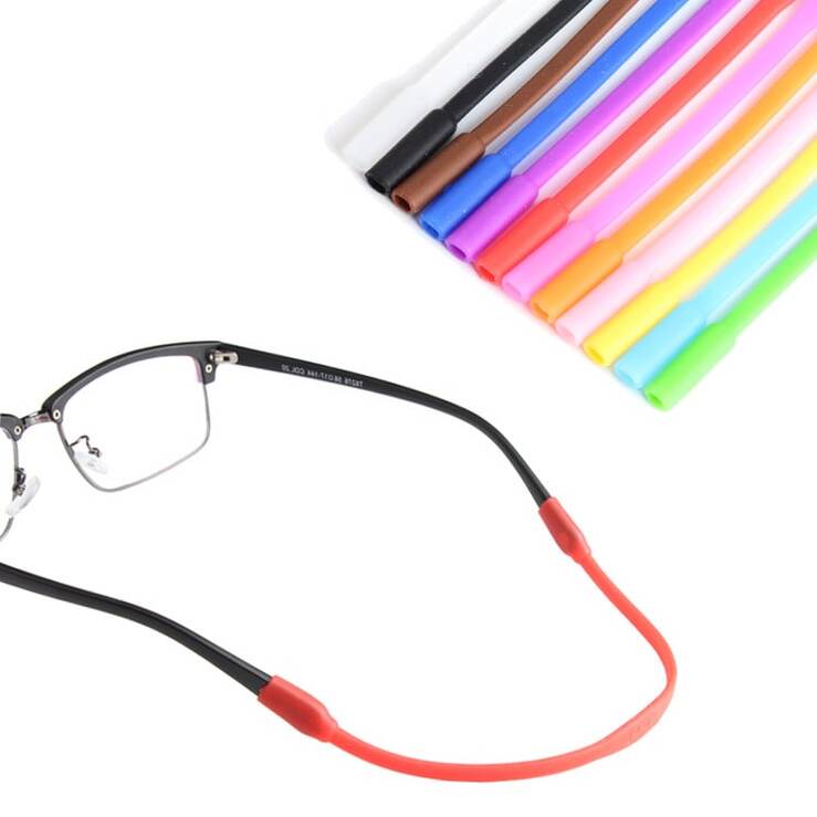 Silicone string eyeglasses holder 17/20 cm, hole Ø5 mm 