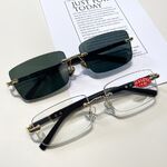 Metal eyeglasses for reading with glass lenses, diopters from 0.00 to +4.00, PD62-64