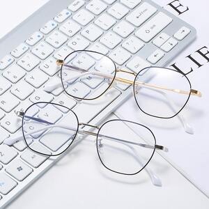 Очки металлические для чтения V8623 с защитой от синего света Blue ray cut, диоптрии от 0.00 до -6.00, не центрованные