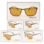 Metal polarized sunglasses with yellow lenses for drivers PaulRolf 820090