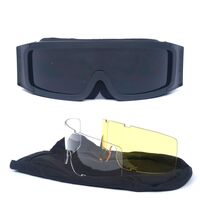 Safety shockproof tactical goggles +2 caps 战术-阅兵套装