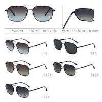 Polarized metal + titanium sunglasses for men Romonis PS2144-R
