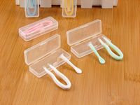 Комплект из 5 штук мини-наборов для мягких контактных линз - пинцет + присоска XY3000连体夹PP