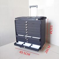 Mobile box (suitcase, trunk, organizer, display case) on wheels for frames and glasses for 120 slots JS-C221225