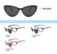 Acetate plastic frames with a sun protection clip-on and TAC lenses WD1250S