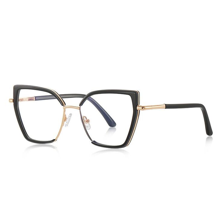 Оправа женская металлическая + пластик TR90, линзы-блюблокеры с защитой от ультрафиолета и синего света More FCS3154