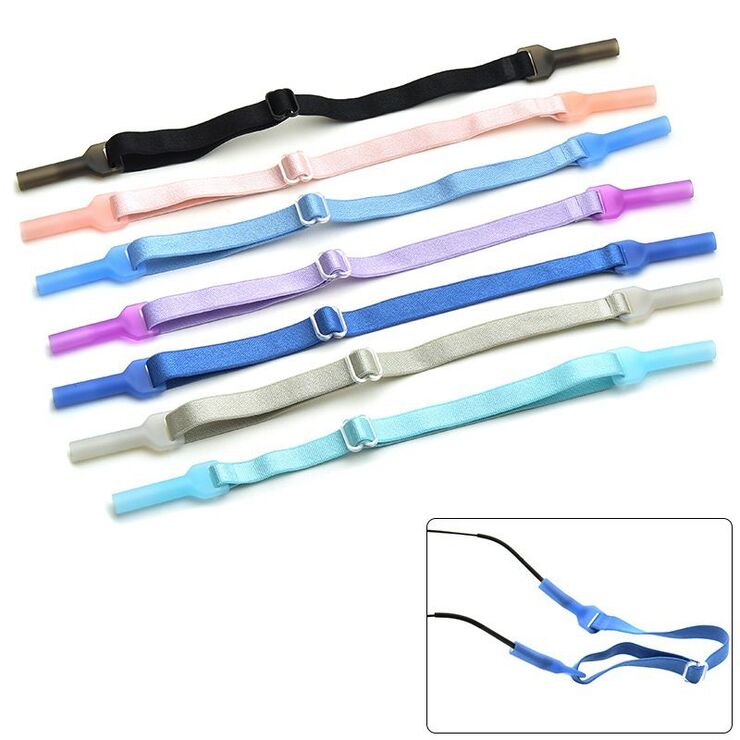 Шнурок-резинка - фиксатор для очков эластичный с регулируемой длиной, крепление - Ø4 мм