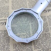 Magnifier with universal backlight, magnifying glass with handle 600556-XX, diameter: 75 mm, magnification: 4X