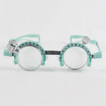 Оправа детская пробная полуободковая для примерки линз STF-5866H с размерами от 58 до 66 мм  с силиконовыми дужками петлёй