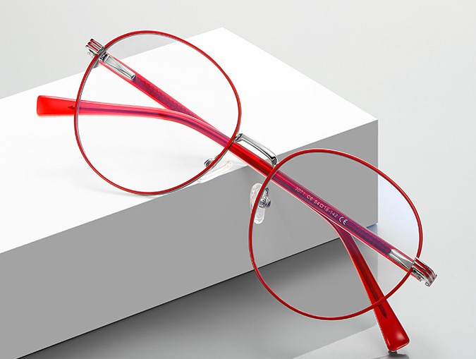 Модная металлическая оправа металлическая с линзами блю-блокерами  MORE 3071