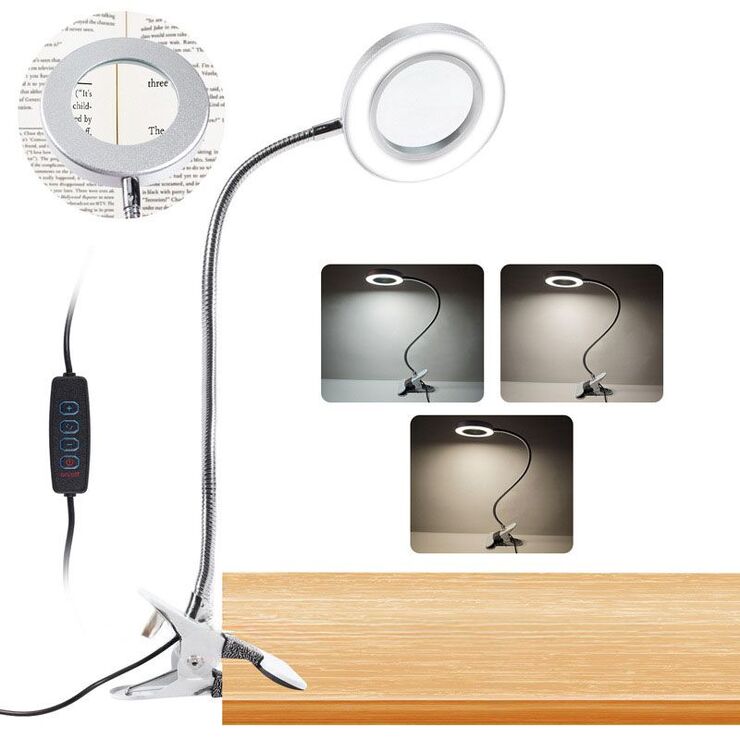 Лупа настольная с подсветкой 230695-XX, увеличение: 10X