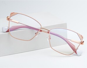 Cat ears color metal blue blocker frames for glasses  MORE 3033