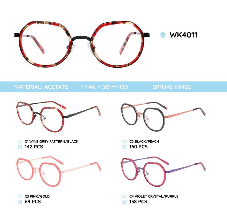 Acetate plastic frames for kids WK4011