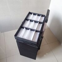 Mobile box (suitcase, trunk, organizer, display case) on wheels for frames and glasses for 120 slots JS-C221225