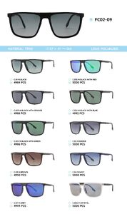 Солнцезащитные поляризационные очки в пластиковой оправе из TR90 FC02-09