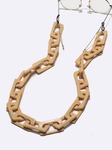 Acrylic khaki glasses chain of rectangles GB063