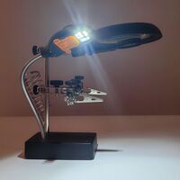 Лупа настольная мультифункциональная с подсветкой 16129-C1-XX, увеличение: 3X, 5X, 8X