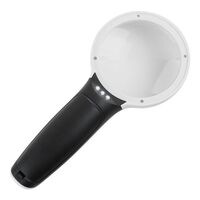 Magnifier with universal backlight, magnifying glass with handle 7016-XX, diameter 75 mm, magnification: 10Х